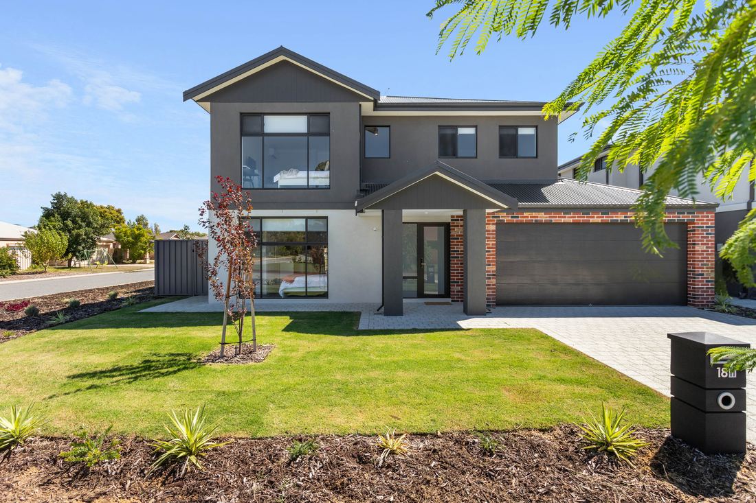 Front of a completed co-living home