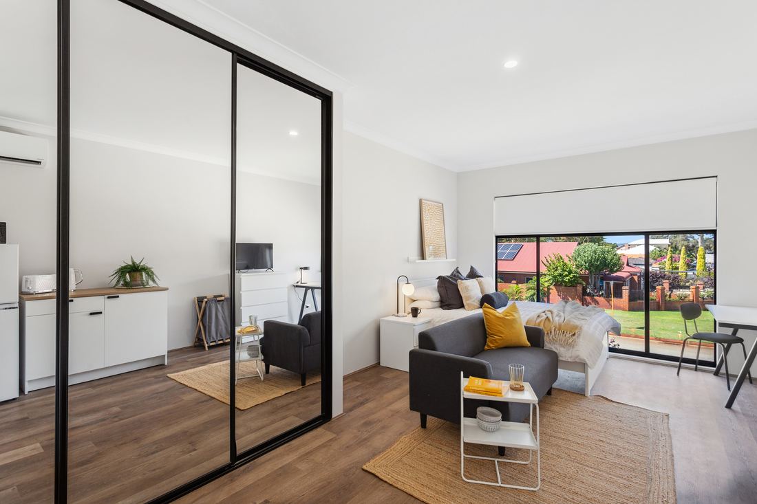 Furnished co-living room